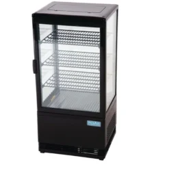 Polar C-Serie Tischkühlvitrine 68 Liter mit gebogener Tür, schwarz