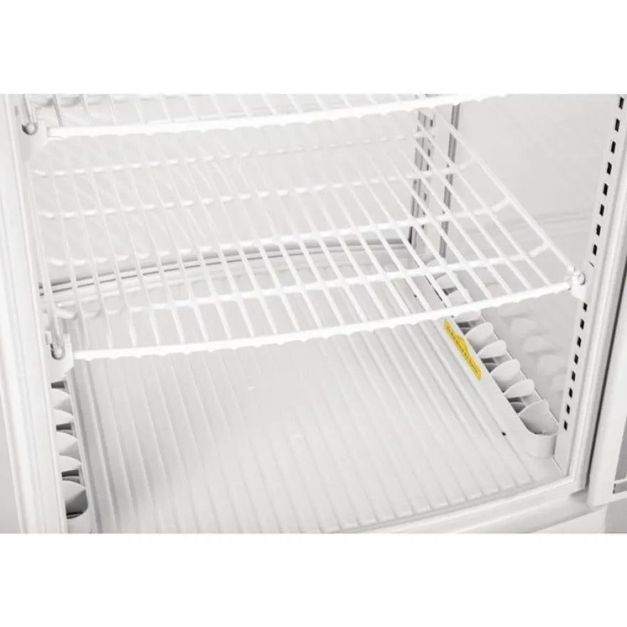 Polar C-Serie Tischkühlvitrine 86 Liter mit gebogener Tür, weiß