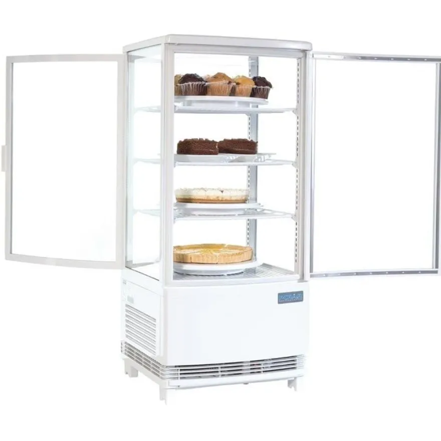 Polar C-Serie Tischkühlvitrine 86 Liter mit gebogener Tür, weiß