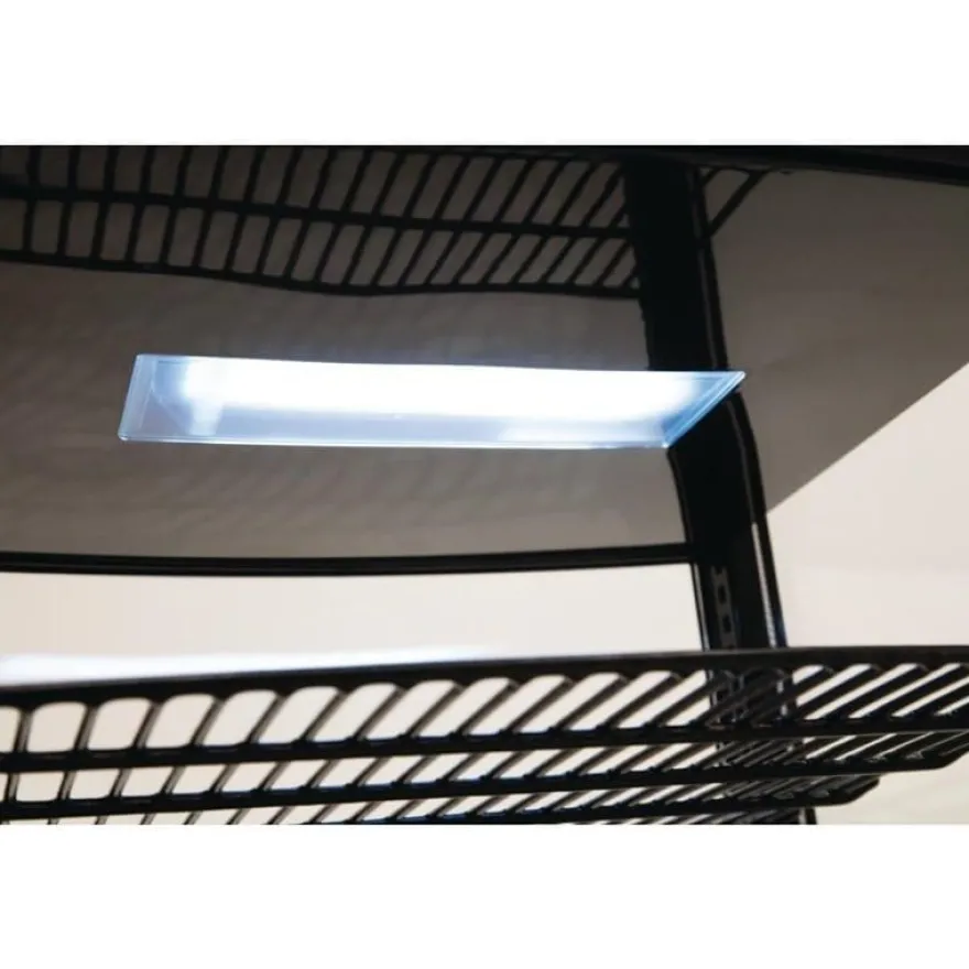 Polar C-Serie Tischkühlvitrine 86 Liter mit gebogener Tür, schwarz