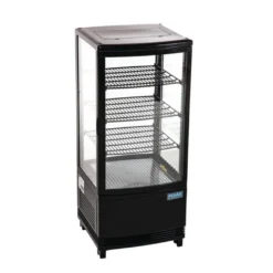 Polar C-Serie Tischkühlvitrine 86 Liter mit gebogener Tür, schwarz
