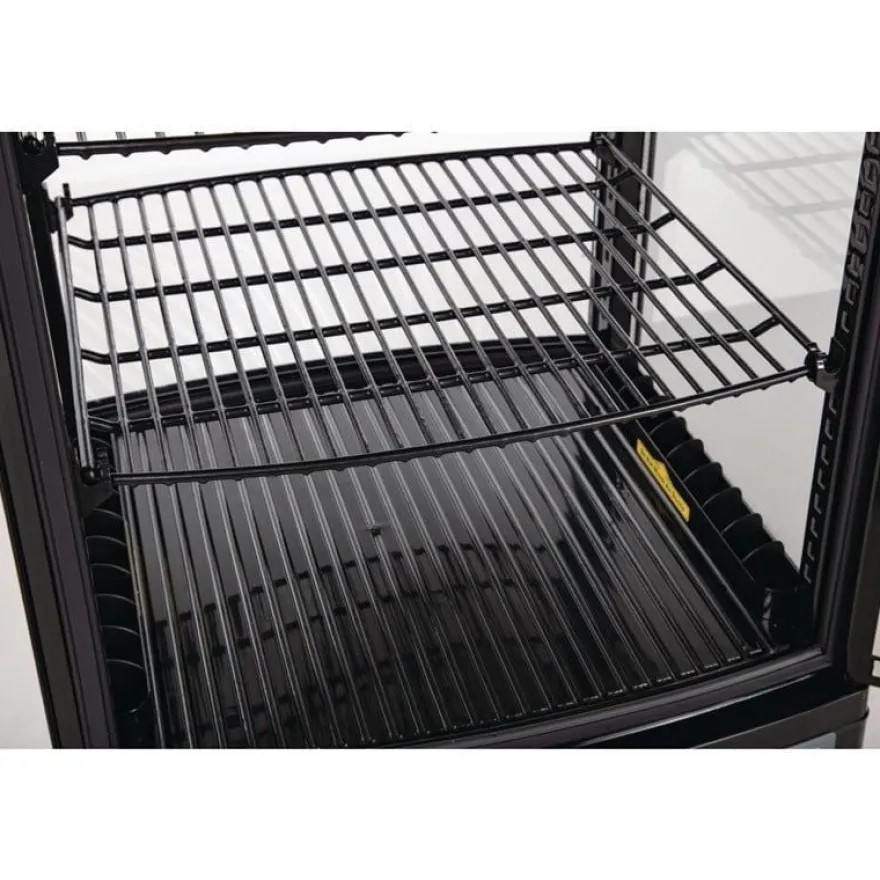 Polar C-Serie Tischkühlvitrine 86 Liter mit gebogener Tür, schwarz