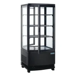 Polar C-Serie Tischkühlvitrine 86 Liter mit gebogener Tür, schwarz