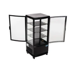 Polar C-Serie Tischkühlvitrine 86 Liter mit gebogener Tür, schwarz