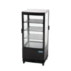 Polar C-Serie Tischkühlvitrine 86 Liter mit gebogener Tür, schwarz