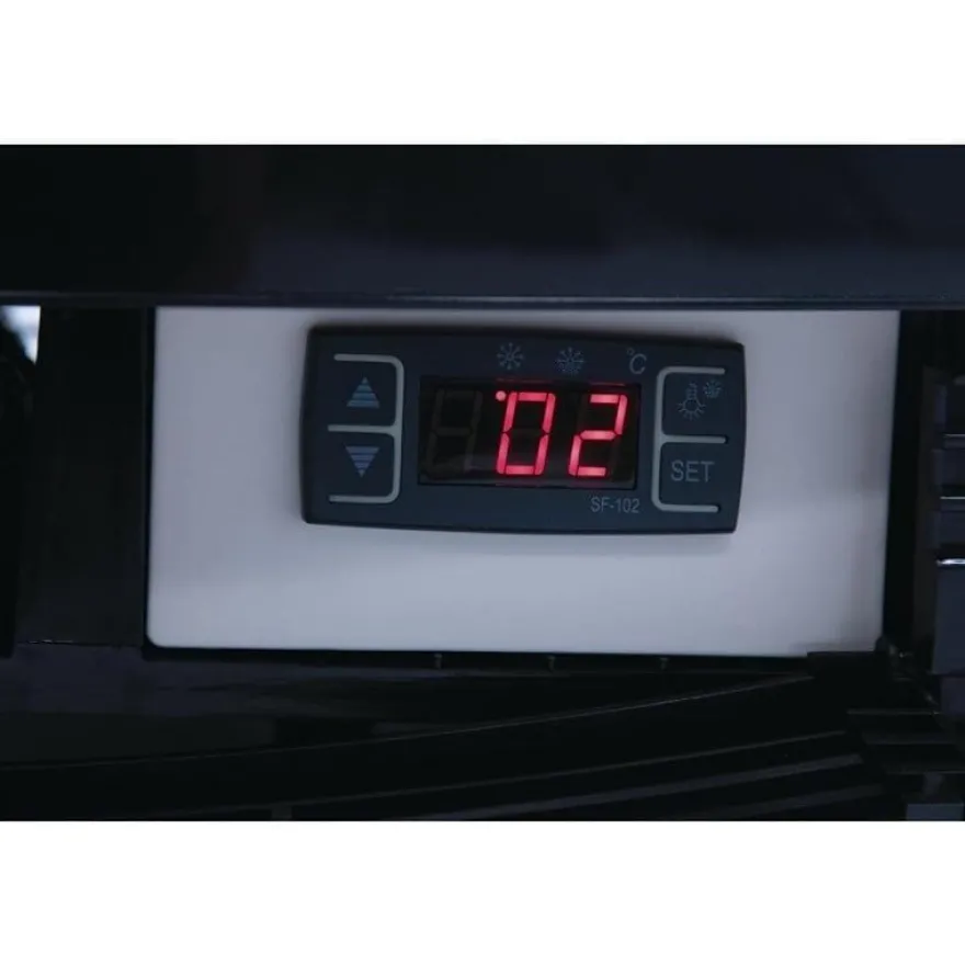 Polar C-Serie Tischkühlvitrine 86 Liter mit gebogener Tür, schwarz