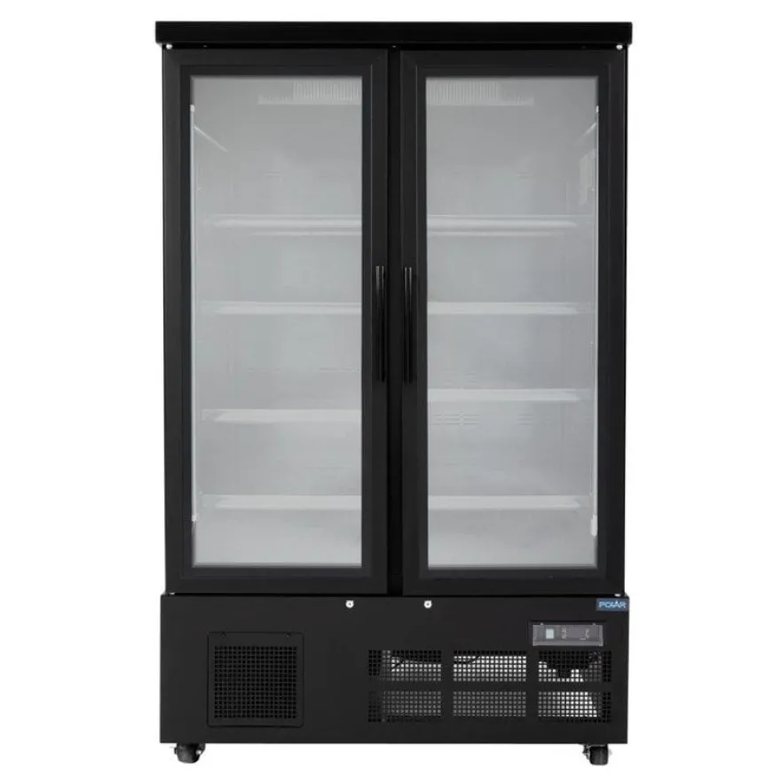 Polar G-Serie Gefrierschrank 744 Liter mit Glastür, 2-türig, schwarz