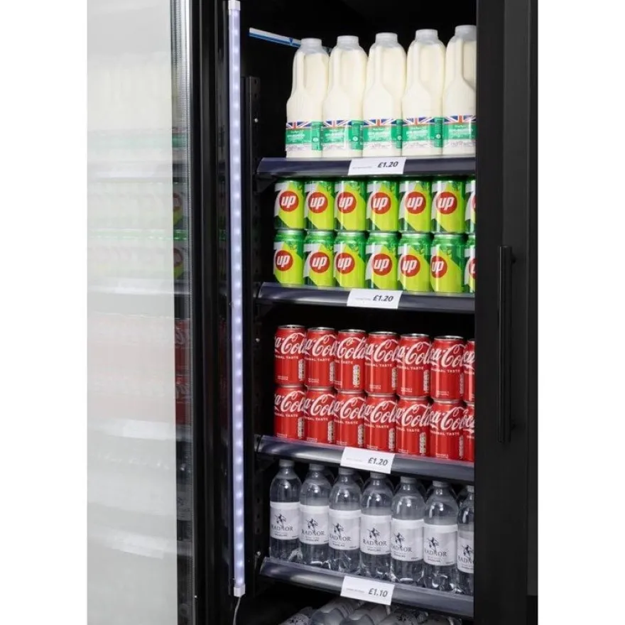 Polar G-Serie Getränkekühlschrank 744 Liter 2-türig, schwarz