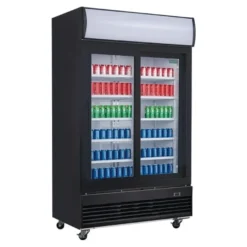 Polar G-Serie Getränkekühlschrank 950 Liter mit 2 Schiebetüren, schwarz