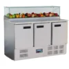 Polar G-Serie 3-türige Pizzakühltheke mit Vitrine 436L