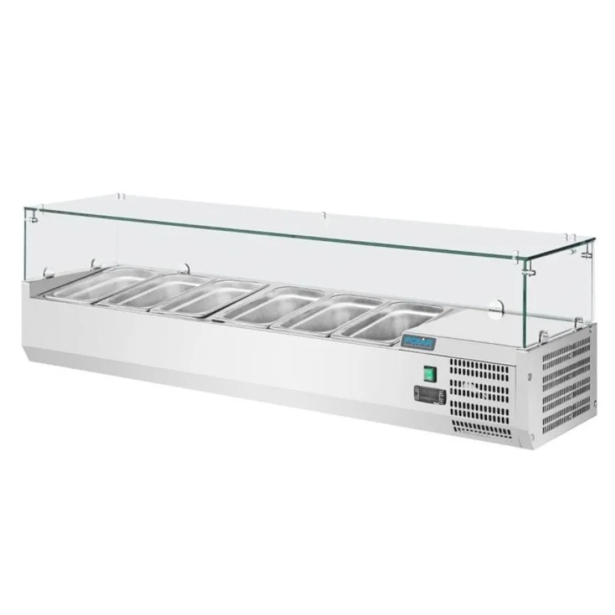 Polar Serie G Aufsatzkühlvitrine für 5x GN1/3 und 1x GN1/2