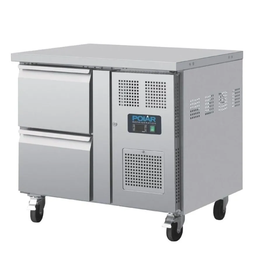 Polar Serie U GN-Kühltisch mit 2 Schubladen 124L