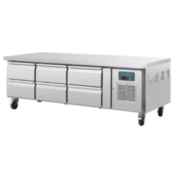 Polar Serie U GN-Kühltisch mit 6 Schubladen 317L