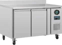 Polar Serie U 2-türiger Edelstahlgefrierschrank mit Spritzschutz 282Ltr
