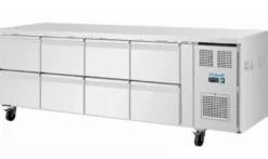 Polar U-Serie Kühltisch 8 Schubladen 616 Liter auf Rollen