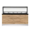 PRO LINE Bain-Marie 5x 1/1GN, 180x88x134cm, schwarzer Granit, LED Beleuchtung