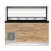 PRO LINE Salattheke 4x 1/1GN, 150x88x134cm, schwarzer Granit, LED Beleuchtung