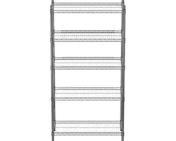 Regalsystem – verchromt – 5 Böden – 910 x 455 x 1810 mm