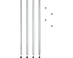 Regalsystem – verchromt – 5 Böden – 910 x 455 x 1810 mm
