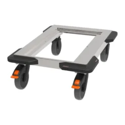 Rieber Edelstahl-Fahrgestell für thermoport® Transport-Boxen aus Kunststoff