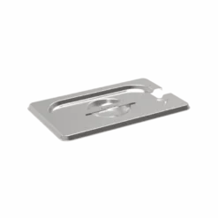 Rieber Edelstahl GN-Deckel GN 1/9 mit Löffelaussparung und Griffmulde, Mod. 1911, A-L