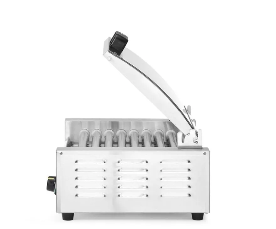 Rollengrill, 1-Zone mit Energiesparabdeckung, HENDI, 9 Rollen, 230V/790W, 566x450x(H)259mm