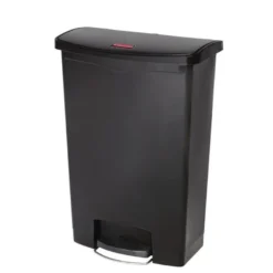Rubbermaid Slim Jim Front Step Pedaleimer schwarz 90L