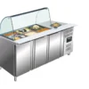 SARO Saladette mit Glasaufsatz GN 3100 TNS