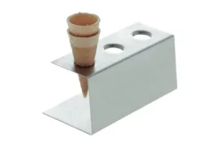 Schneider Edelstahl Eistütenhalter 200 x 95 x 85 mm, 3 Hörnchenhalter