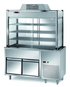 Selbstbedienungskühlvirtrine PROFI mit zwei Schubladen 1500x700x2000 - 4x GN 1/1