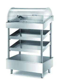Selfservice Ablage PROFI für Besteck, Gläser und Servietten mit Grundboden für Tablettablage 1000x700x1740