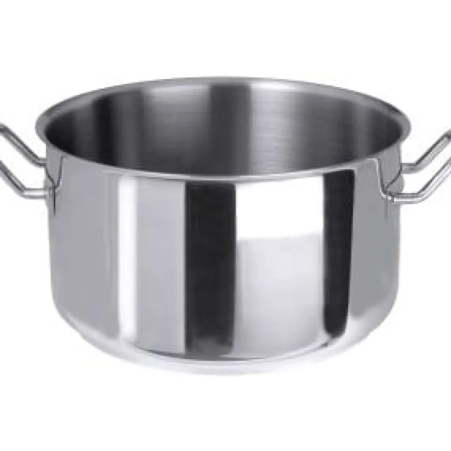 Serie 2000 Flacher Fleischtopf mit Edelstahlgriffen, Durchmesser 28cm 10 Lt.