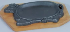 Servierpfanne Cast Iron 35, mit Holzuntersetzer, 27 x 16 x 2 cm