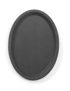 Serviertablett "Rubberform" oval, schwarz, 210x290 mm