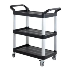 Servierwagen Polypropylen Klein mit Rollen, 3 Ebenen, 81 x 43,5 x 91 cm
