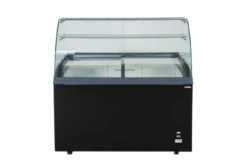 Speiseeisvitrine mit Glas-Schiebedeckel – 9 x 5 L – 278 L – schwarz