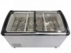 Speiseeisvitrine mit Sicherheitsglas – 9 x 5 L – 278 L