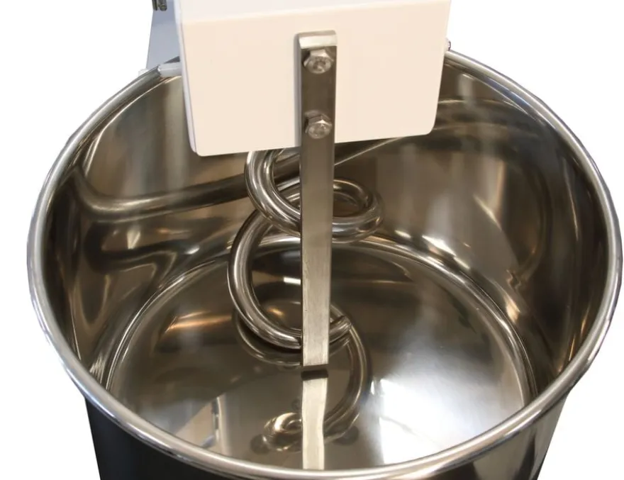 Spiral-Teigknetmaschine PROFI 62 Liter 400V mit Rollen - fester Kopf und 2 Geschwindigkeiten
