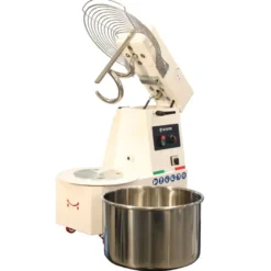 Spiral-Teigknetmaschine PROFI 42 Liter 400V mit Rollen - variabler Kopf und 2 Geschwindigkeiten
