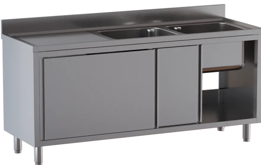Spülschrank ECO 18x7 mit 2 Becken rechts