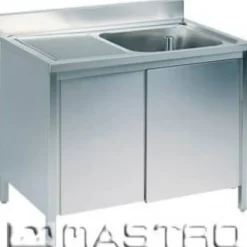 Spülschrank mit Schiebetür 1 Becken links 1200x700x870mm