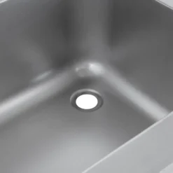 Spültisch Basic 16x6 mit 2 Becken links, Aufkantung und Grundboden