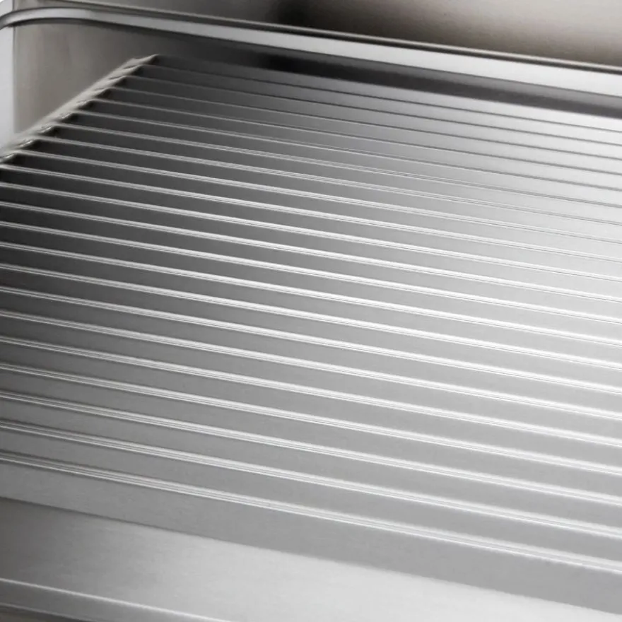 Spültisch Basic 12x6 mit 1 Becken rechts, Aufkantung und Grundboden