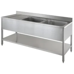 Spültisch ECO 20x7 mit 2 Becken rechts