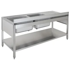 Spültisch ECO 20x7 mit 2 Becken rechts