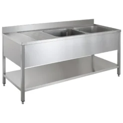 Spültisch ECO 15x6 mit 2 Becken rechts