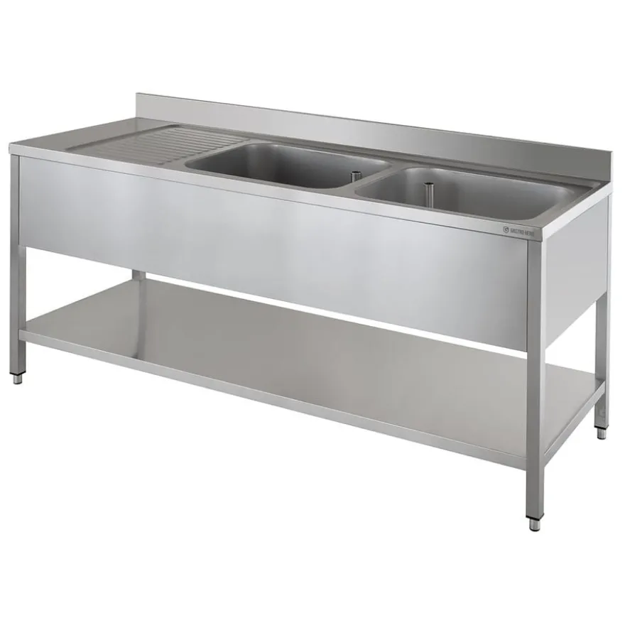Spültisch ECO 15x6 mit 2 Becken rechts