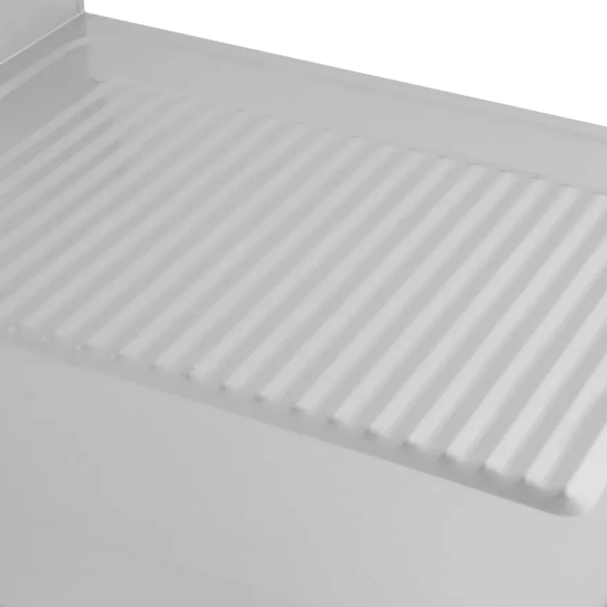 Spülzentrum Basic 12x6 mit 1 Becken links, Aufkantung und Grundboden
