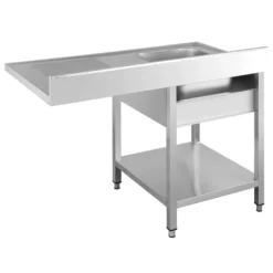 Spülzentrum Basic 12x6 mit 1 Becken links, Aufkantung und Grundboden