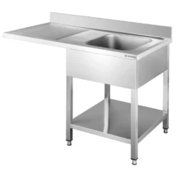 Spülzentrum Basic 12x6 mit 1 Becken rechts, Aufkantung und Grundboden
